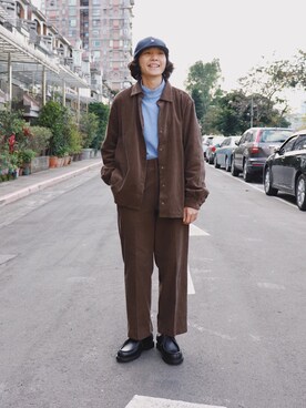 「plain-me（プレインミー）のアイテム（帽子）」を使った、Azureさん（レディース・164cm）の冬コーディネート