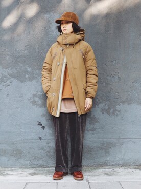 「and wander」｜Azureさん（レディース・164cm）の冬コーディネート