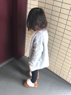 「ZARA（ザラ）のアイテム（ジャケット/アウター、シルバー系）」を使った、773.nさん（キッズ）の秋コーディネート