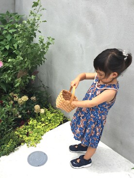 「sense of wonder（センスオブワンダー）のアイテム（ワンピース、ブルー系）」を使った、773.nさん（キッズ）の夏コーディネート