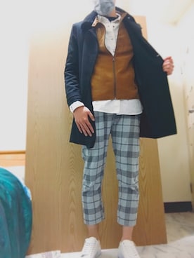 「Life8（ライフエイト）のアイテム（ジャケット/アウター）」を使った、紳さん（メンズ・183cm）の冬コーディネート