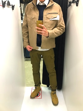 「靴」｜「アイテム（ジャケット/アウター）」を使った、紳さん（メンズ・183cm）の冬コーディネート