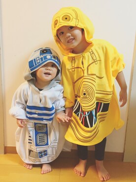 「kids」｜「アイテム（ポンチョ）」を使った、ＫoＵさん（キッズ・90cm）の秋コーディネート