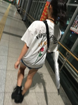 「FIG&VIPER（フィグアンドバイパー）のアイテム（バッグ）」を使った、Chisatoさん（レディース・159cm）の夏コーディネート