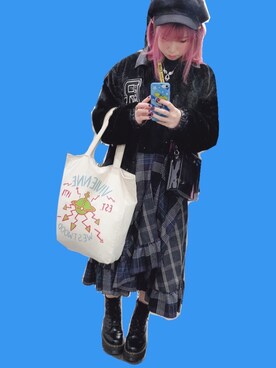 「RNA」｜「アイテム（キャスケット）」を使った、3 2 3さん（レディース・155cm）の冬コーディネート