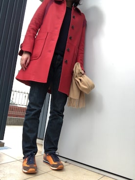 「A.P.C.（アーペーセー）のアイテム（その他アウター）」を使った、をたみさん（レディース・158cm）の春コーディネート