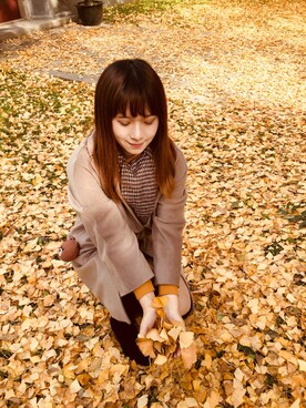 「BURBERRY（バーバリー）のアイテム（マフラー、その他）」を使った、yukimaさん（レディース・168cm）の冬コーディネート