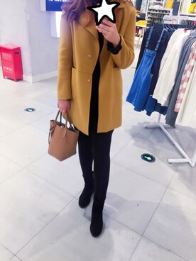 「tutuanna（チュチュアンナ）のアイテム（タイツ/ストッキング、ブラック系）」を使った、yukimaさん（レディース・168cm）の冬コーディネート