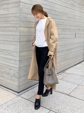 「U by SPICK&SPAN（ユーバイスピックアンドスパン）のアイテム（ジャケット/アウター）」を使った、yuikoさん（レディース・160cm）の春コーディネート