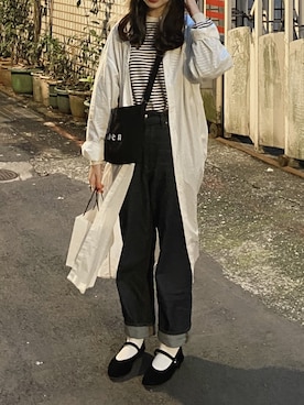 「PULL&BEAR（プルアンドベア）のアイテム（スウェット）」を使った、cyixnさん（レディース・160cm）の冬コーディネート