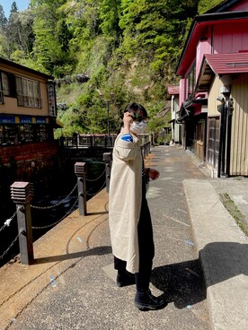 「アイテム（チューブトップ、ブルー系）」を使った、krrrrmさん（レディース・160cm）の夏コーディネート