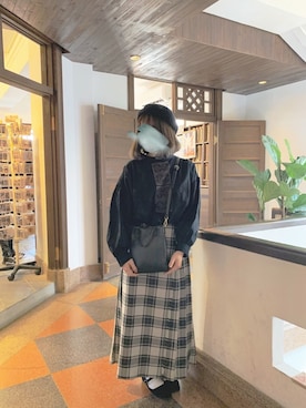 「林百貨」｜圓さん（レディース・156cm）の冬コーディネート