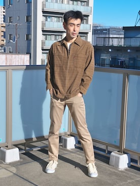 「CONVERSE（コンバース）のアイテム（ブルゾン）」を使った、uichi410さん（メンズ・177cm）の冬コーディネート