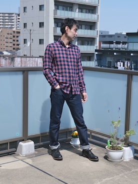 「RED WING（レッドウィング）のアイテム（その他シューズ）」を使った、uichi410さん（メンズ・177cm）の春コーディネート