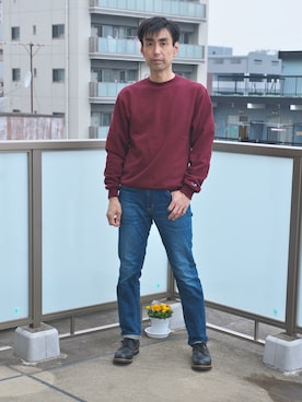 「RED WING（レッドウィング）のアイテム（その他シューズ）」を使った、uichi410さん（メンズ・177cm）の春コーディネート