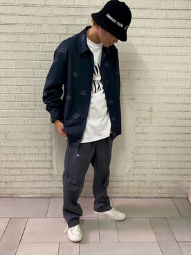 「薔薇」｜「アイテム（ジャケット/アウター）」を使った、森　渉さん（メンズ・178cm）の秋コーディネート