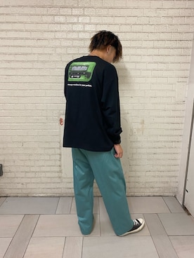 「CONVERSE STARS（コンバーススターズ）のアイテム」を使った、森　渉さん（メンズ・178cm）の秋コーディネート