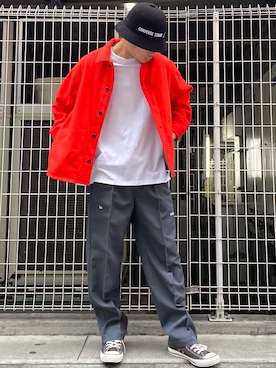 「CONVERSE STARS（コンバーススターズ）のアイテム」を使った、森　渉さん（メンズ・178cm）の秋コーディネート
