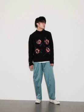 「CONVERSE STARS（コンバーススターズ）のアイテム」を使った、森　渉さん（メンズ・178cm）の冬コーディネート