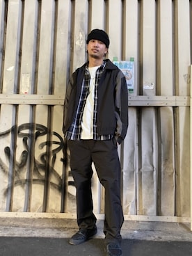 「CONVERSE STARS（コンバーススターズ）のアイテム」を使った、森　渉さん（メンズ・178cm）の冬コーディネート