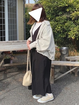 「cepo（セポ）のアイテム（オールインワン・サロペット）」を使った、riiさん（レディース・153cm）の春コーディネート