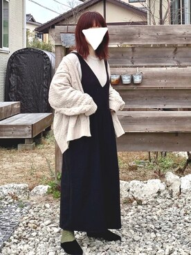 「cepo（セポ）のアイテム（オールインワン・サロペット）」を使った、riiさん（レディース・153cm）の冬コーディネート