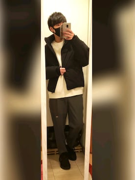 「リドム」｜「アイテム（ダウンジャケット/コート）」を使った、fumiさん（メンズ・170cm）の冬コーディネート