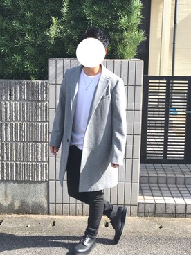 「RAGEBLUE（レイジブルー）の＜トレンドのロング丈＞ワッフルロングカットソー/733404（Tシャツ/カットソー）」を使った、kazuさん（メンズ・174cm）の秋コーディネート