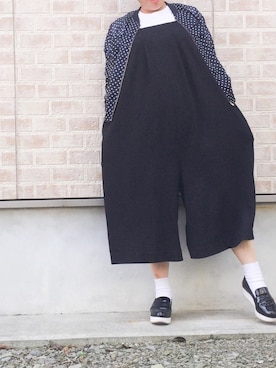 「haco!（ハコ）のアイテム（オールインワン・サロペット）」を使った、タナさん（レディース・155cm）の夏コーディネート