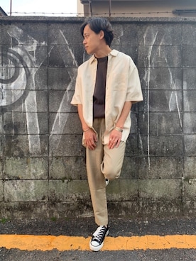 Takuya Matsunoさん（メンズ・170cm）の春コーディネート