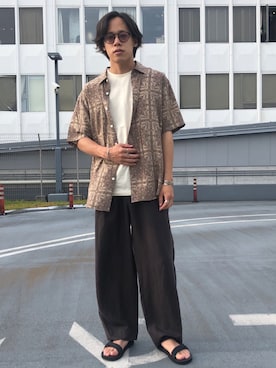 オーガニックコットンポケットtシャツを使ったショップスタッフのメンズ人気ファッションコーディネート Wear