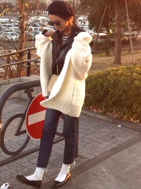 「La Tenace（ラテナーチェ）のアイテム」を使った、Oo.hiro.oOさん（レディース・159cm）の冬コーディネート