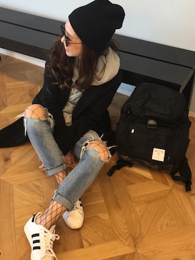 「DECO（デコ）のアイテム」を使った、Oo.hiro.oOさん（レディース・159cm）の冬コーディネート