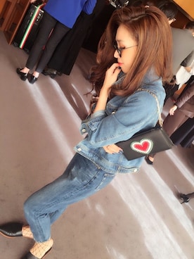 「GRL（グレイル）のアイテム（デニムジャケット）」を使った、Oo.hiro.oOさん（レディース・159cm）の春コーディネート