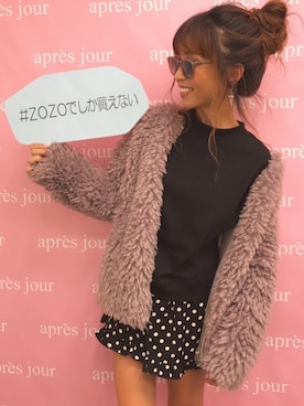 「apres jour（アプレジュール）のアイテム（ジャケット/アウター）」を使った、Oo.hiro.oOさん（レディース・159cm）の秋コーディネート