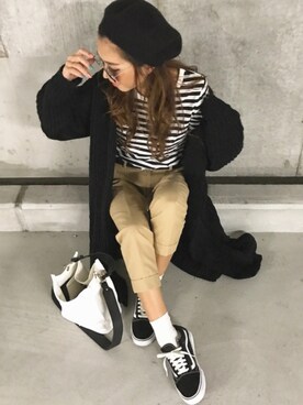 「LEPSIM（レプシィム）のアイテム（ハンチング/ベレー帽）」を使った、Oo.hiro.oOさん（レディース・159cm）の冬コーディネート
