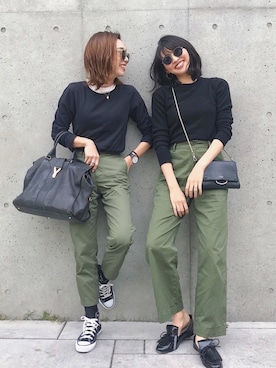 「Yves Saint Laurent（イヴサンローラン）のアイテム」を使った、Oo.hiro.oOさん（レディース・159cm）の春コーディネート