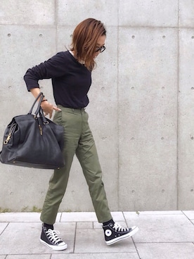 「Yves Saint Laurent（イヴサンローラン）のアイテム」を使った、Oo.hiro.oOさん（レディース・159cm）の春コーディネート