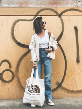 「CONVERSE（コンバース）の＜CONVERSE（コンバース）＞ALL STAR オールスター スニーカー ◆（スニーカー）」を使った、Oo.hiro.oOさん（レディース・159cm）の夏コーディネート