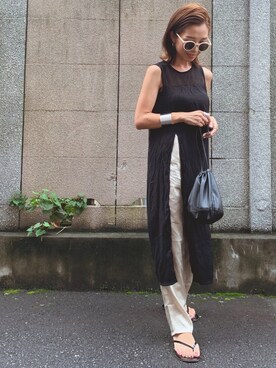 「PT（ピーティ）のアイテム（ブレスレット）」を使った、Oo.hiro.oOさん（レディース・159cm）の夏コーディネート