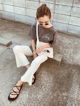 「PT（ピーティ）のアイテム（ブレスレット）」を使った、Oo.hiro.oOさん（レディース・159cm）の夏コーディネート