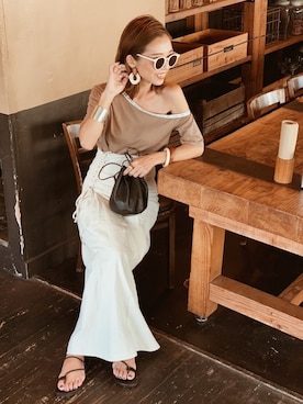 「PT（ピーティ）のアイテム（ブレスレット）」を使った、Oo.hiro.oOさん（レディース・159cm）の夏コーディネート