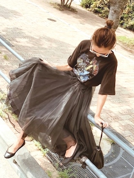 「La Tenace（ラテナーチェ）のアイテム」を使った、Oo.hiro.oOさん（レディース・159cm）の秋コーディネート