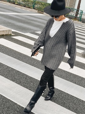 「EGOIST（エゴイスト）のアイテム」を使った、Oo.hiro.oOさん（レディース・159cm）の冬コーディネート