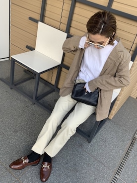 「ANATOMICA（アナトミカ）の【ANATOMICA】618 MARILYN（デニムパンツ）」を使った、Oo.hiro.oOさん（レディース・159cm）の冬コーディネート