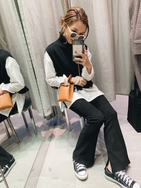 「reca（レカ）のアイテム（レッグウェア）」を使った、Oo.hiro.oOさん（レディース・159cm）の冬コーディネート