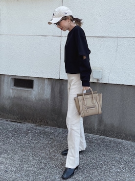 「rectangle（レクタングル）のエルボースリットプルオーバー（Tシャツ/カットソー）」を使った、Oo.hiro.oOさん（レディース・159cm）の春コーディネート