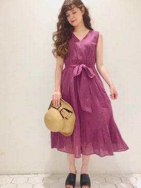 Ne Quittez Pas ヌキテパ の Ne Quittez Pas カシュクールベルテッドワンピース ワンピース Wear