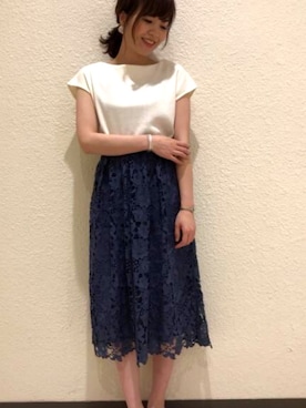 「Moi non plus（モアノンプリュ）のアイテム」を使った、anatelierさん（レディース・163cm）の夏コーディネート