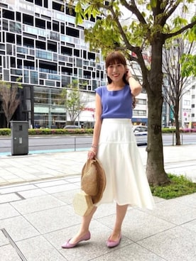 「anatelier（アナトリエ）のアイテム（スカート）」を使った、anatelierさん（レディース・164cm）の夏コーディネート